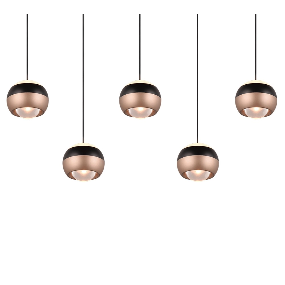 Design pendant lamp Orbit 5-light straight Trio 4017807578843