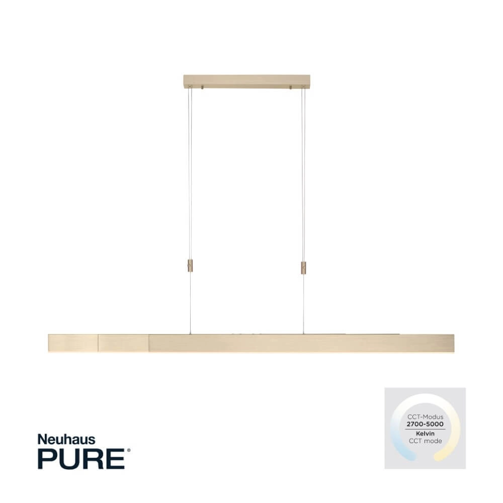LED hanging lamp Pure-Moto brass matt Paul Neuhaus 4012248363768