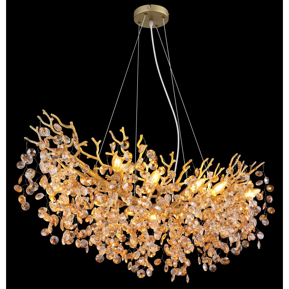 Pendant lamp Queena gold 100cm Globo 9007371528691