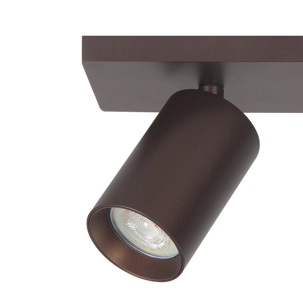 Surface-mounted spot Mila 2-light straight chocolate Highlight 8718379050442