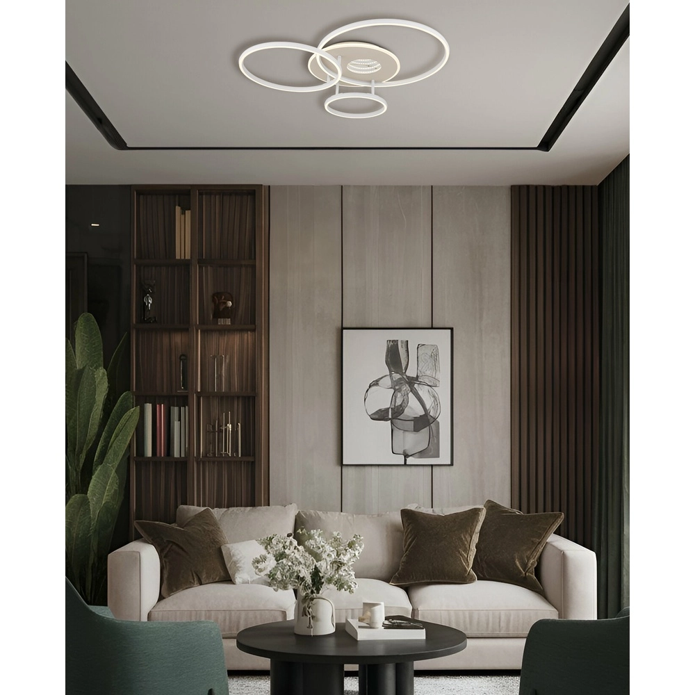 Modern ceiling lamp Invertina round sand brown Globo 9007371578856