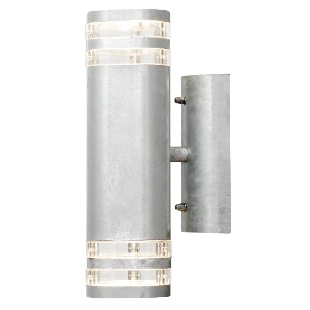 Wall spotlight Modena Up - Down 2-light 28cm zinc grey