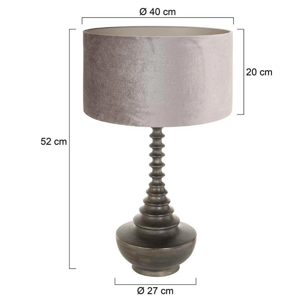 Unique table lamp Bois with silver cap Steinhauer 8712746172577