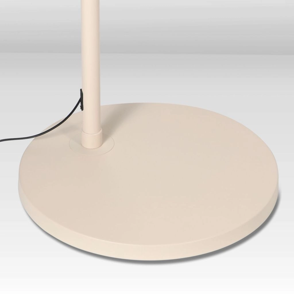 Arc lamp sand brown Silva Alba with white shade Ø60cm Steinhauer 8712746185720