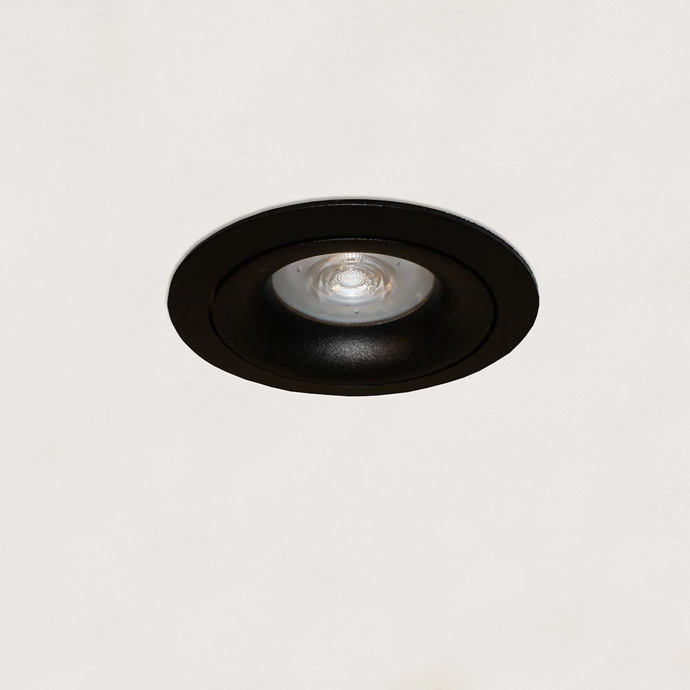 Black recessed spot Downel round Artdelight 8719831730476