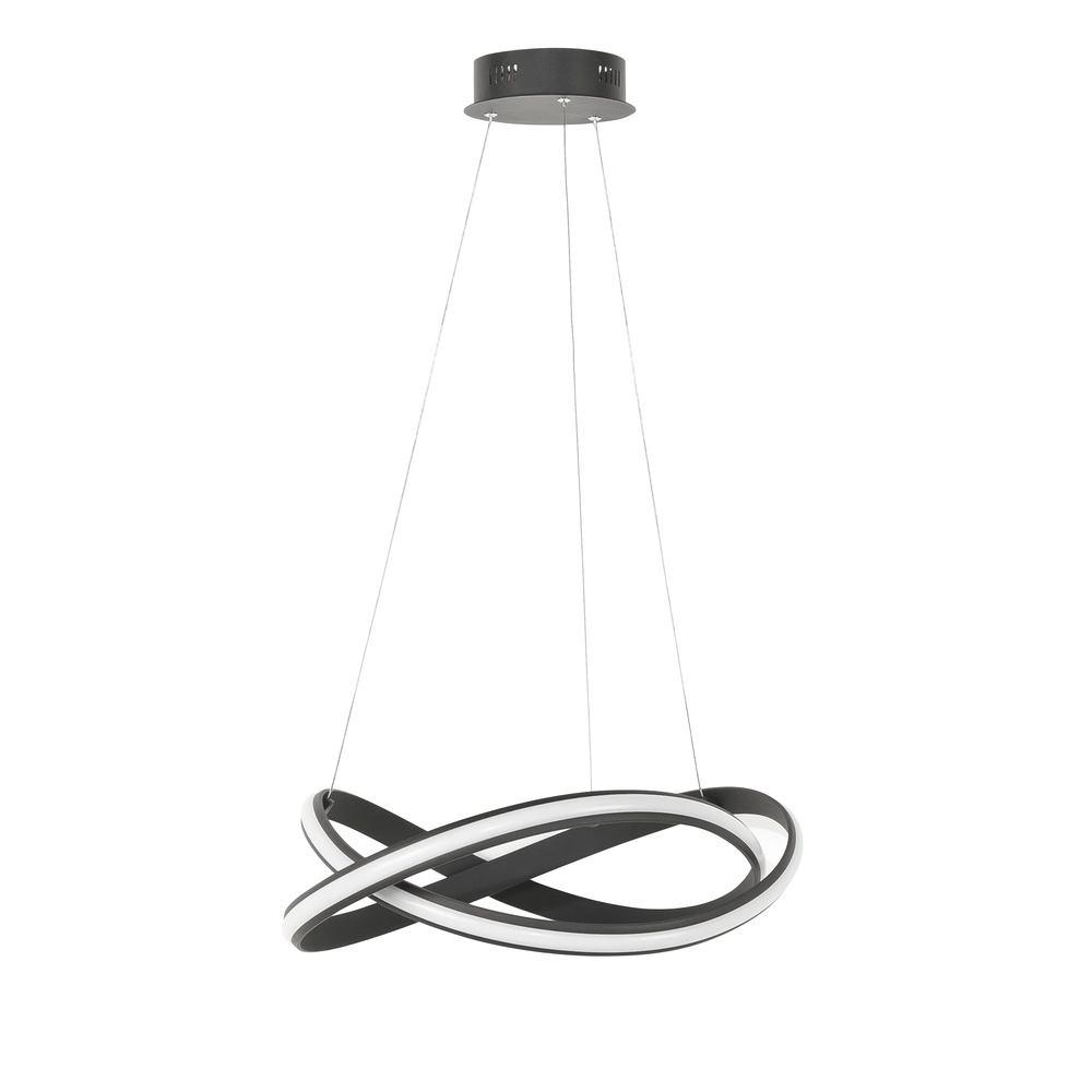 Pendant lamp Waves design black Ø 55cm