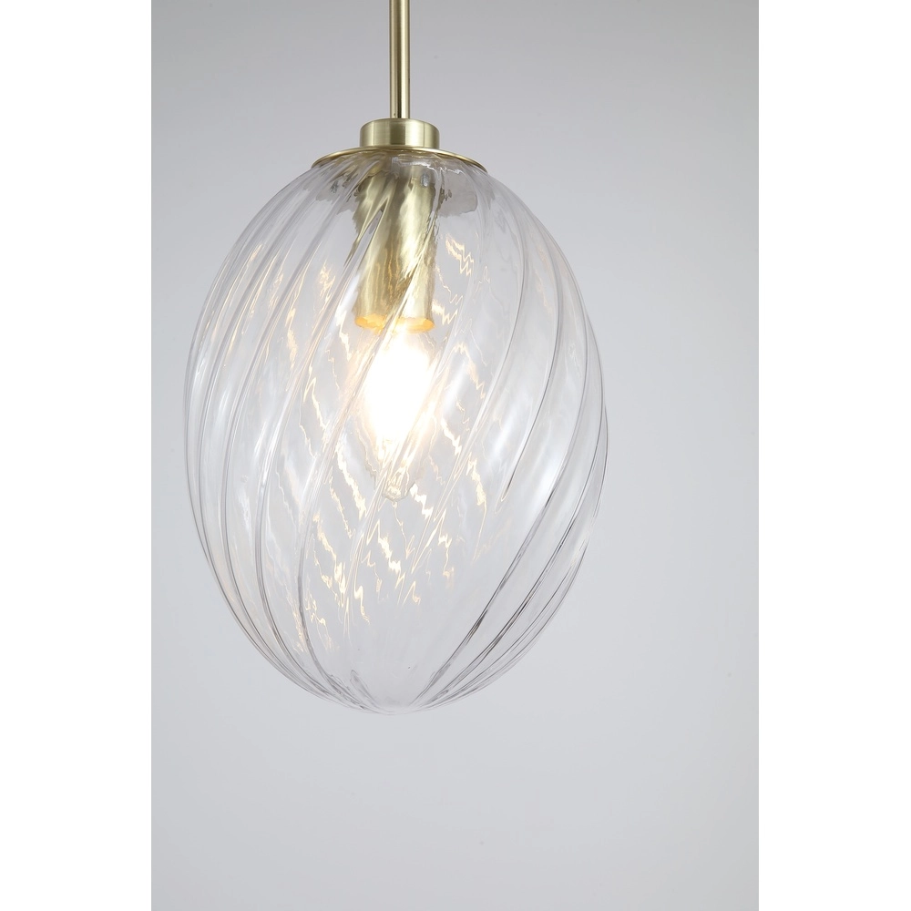 Pendant lamp Whirl clear glass Searchlight 5053423301877