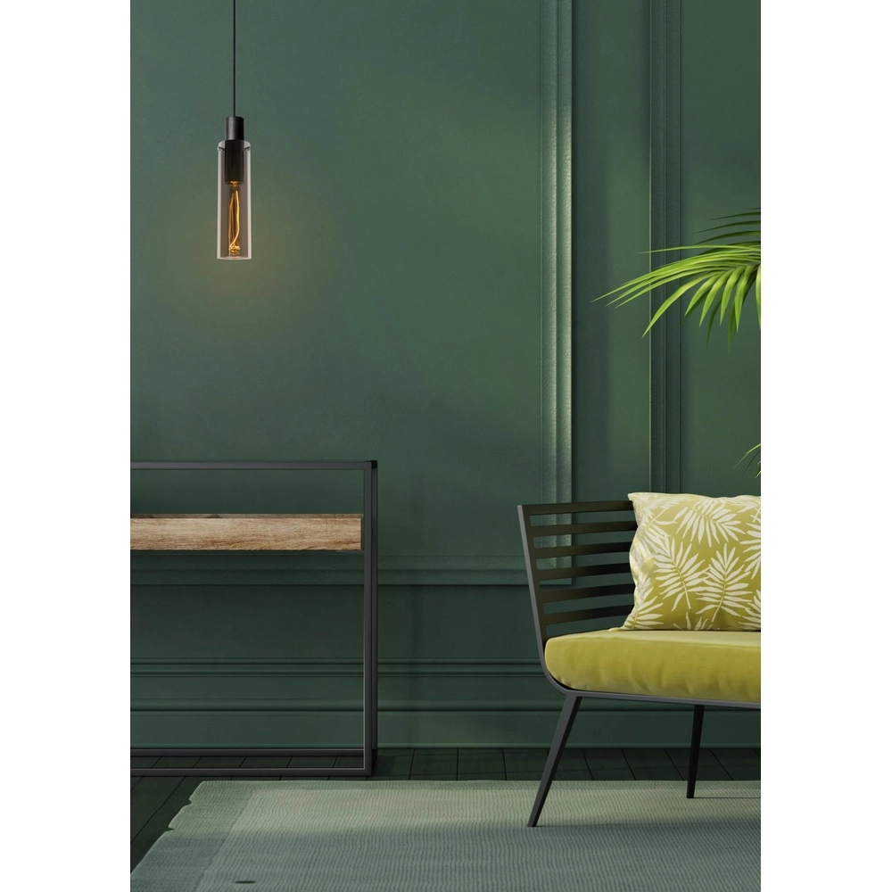 Sleek pendant lamp Orlando Ø 10cm smoke glass Lucide 5411212740724