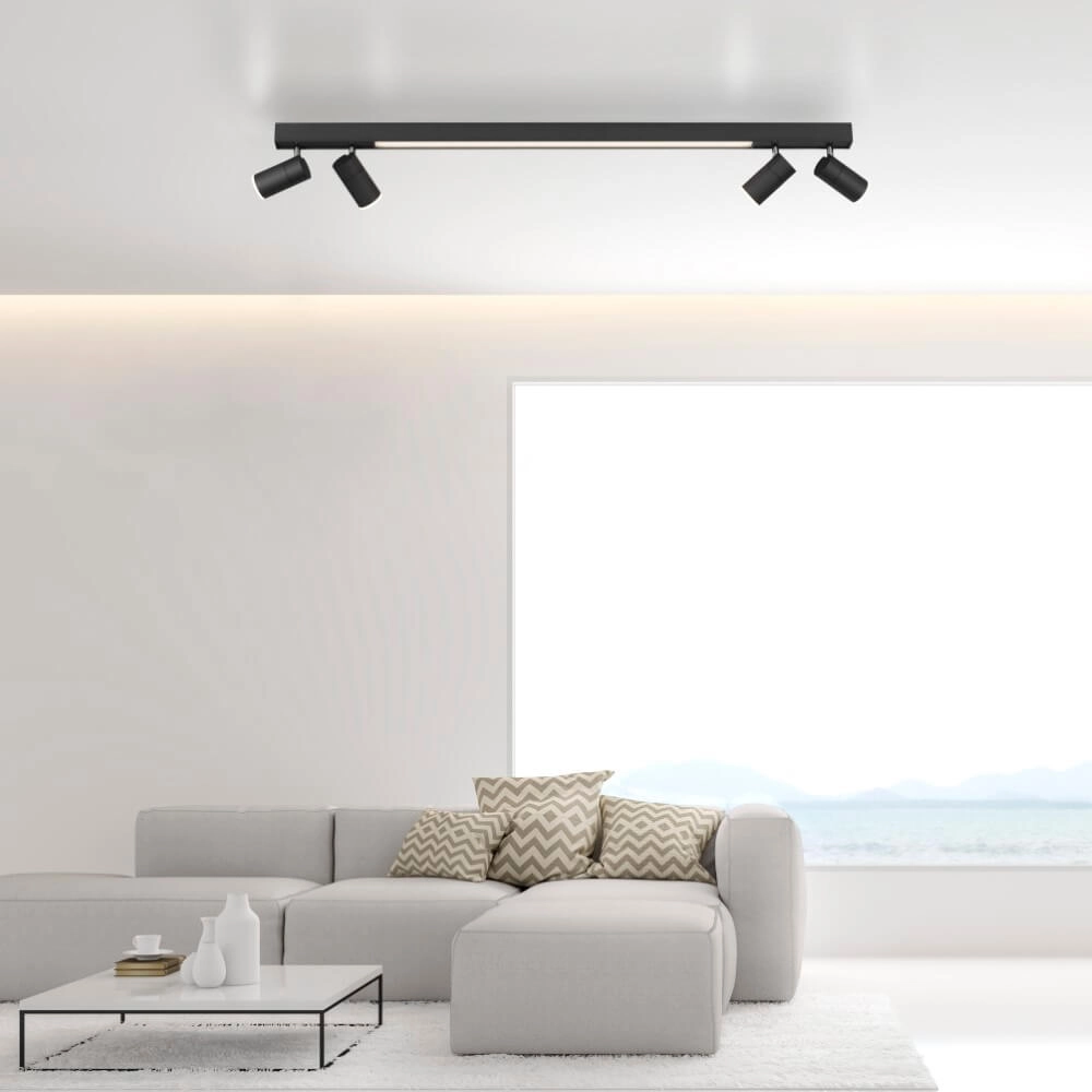 Sleek ceiling lamp Pure Lines Spot anthracite Paul Neuhaus 4012248366349