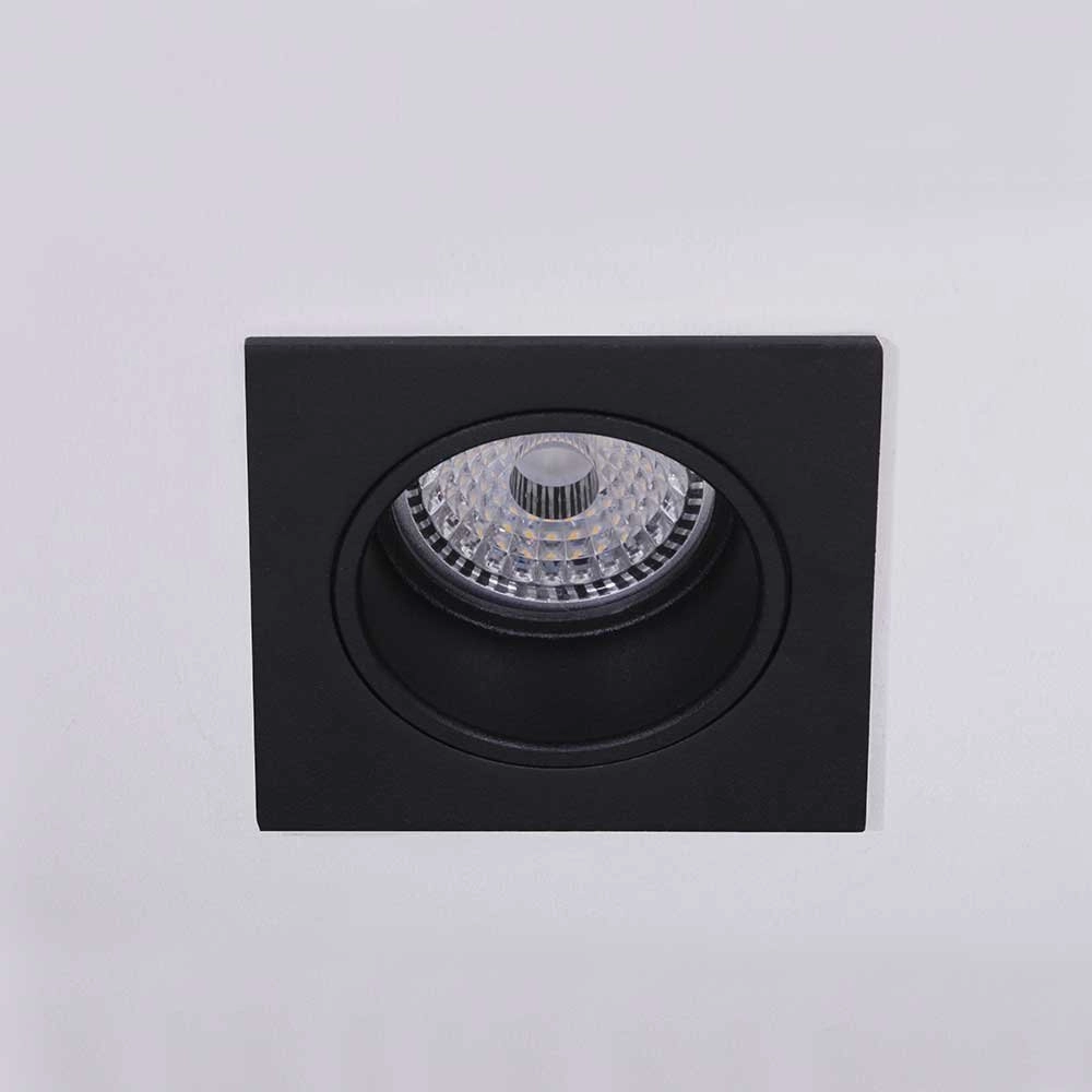 Black recessed spot Downel square Artdelight 8719831730391