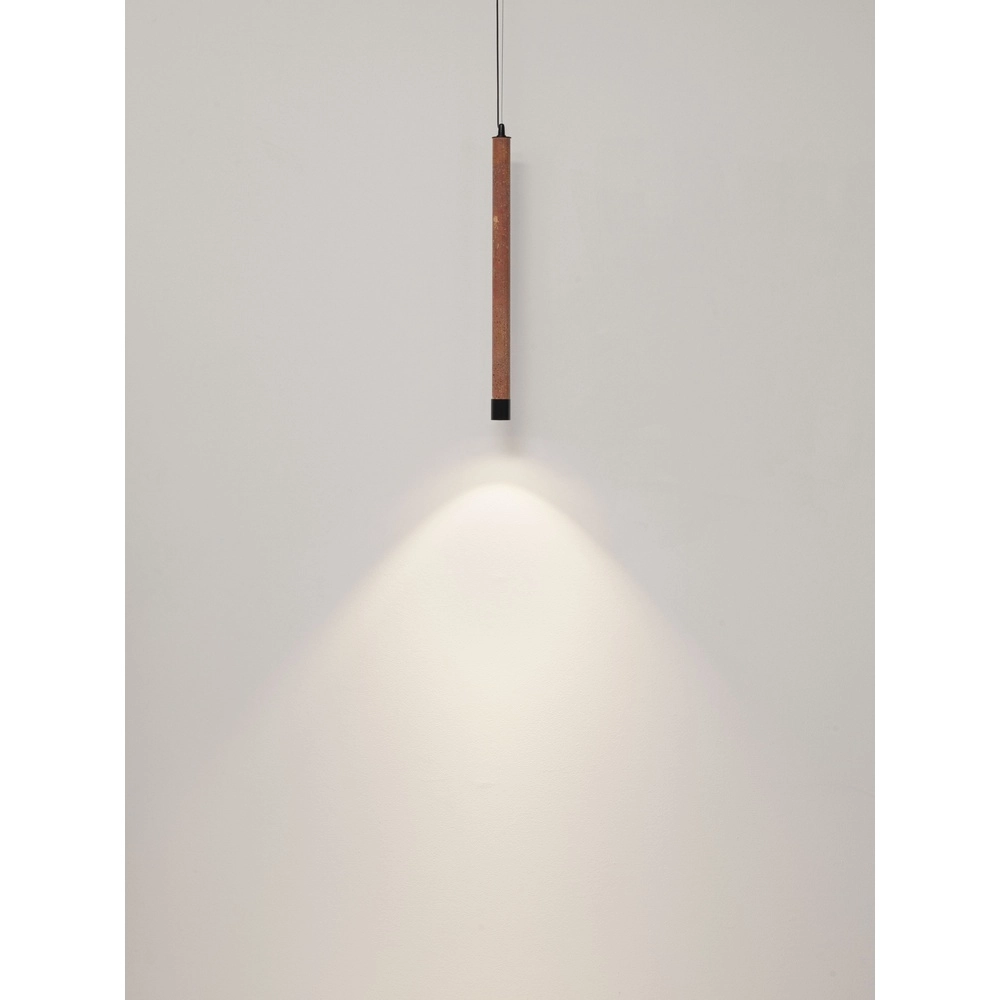 Modern pendant lamp Muse Black with Red Travertine Lyora 5212017495808