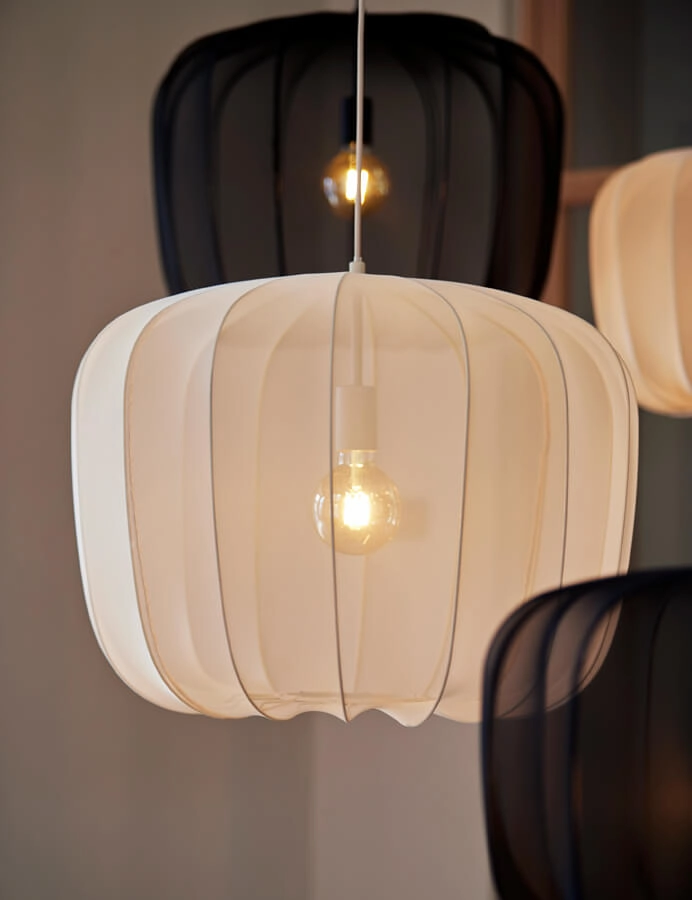 Japandi pendant lamp Plumeria cream Ø 60cm