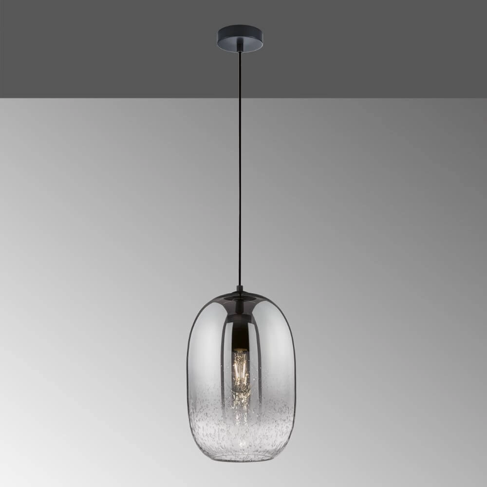 Smoke glass hanging lamp Trace Fischer & Honsel 4003694607131