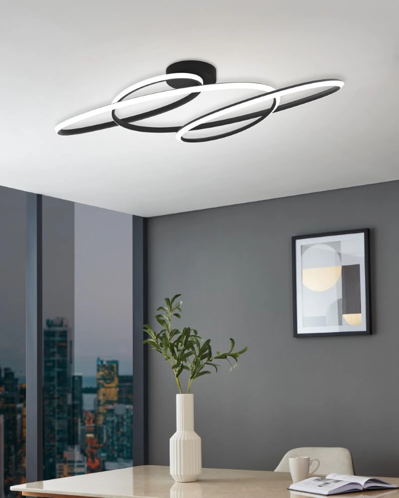 Black LED ceiling light Gianella Eglo 9008606275007