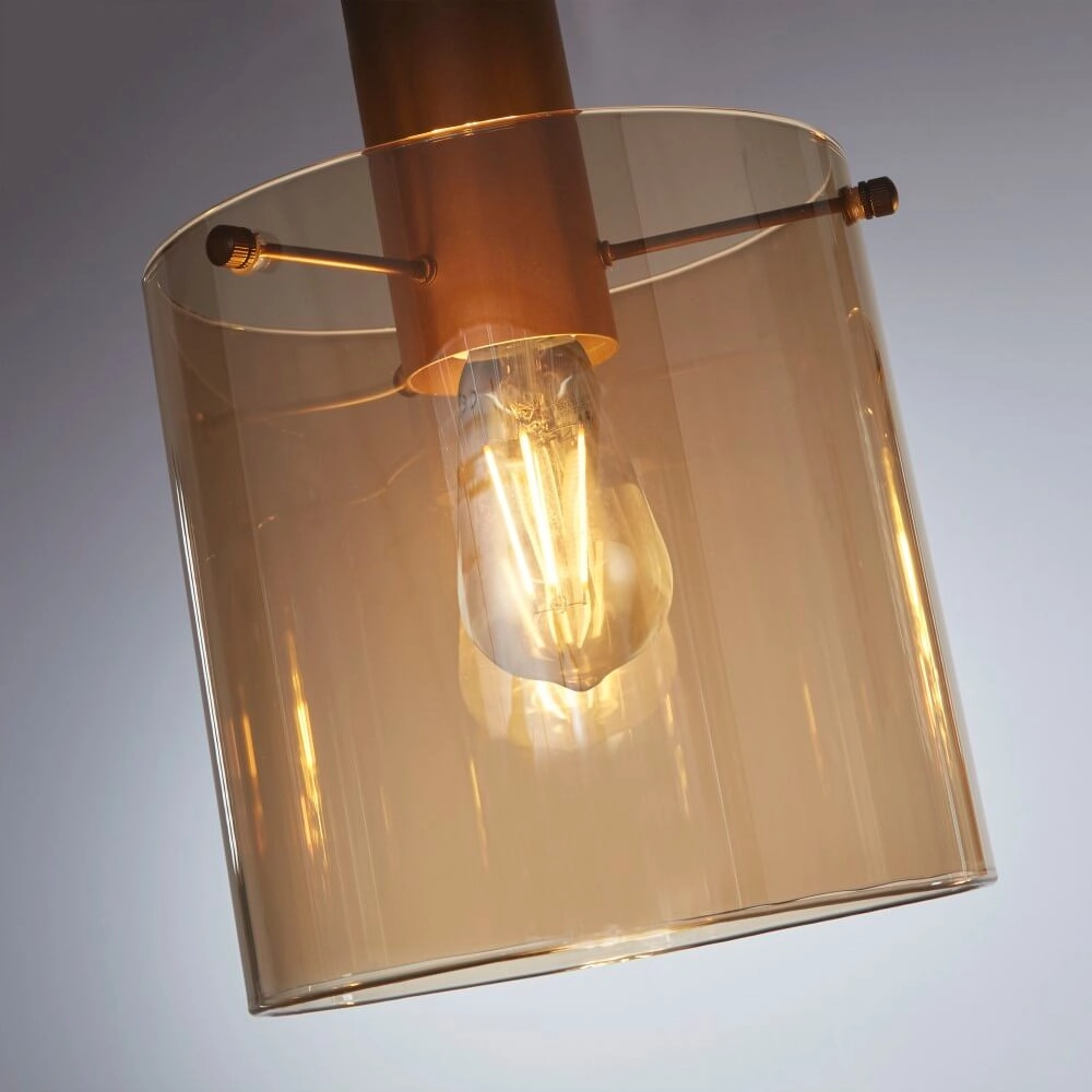 Brown pendant lamp Sweden 4-light Searchlight 5053423244358