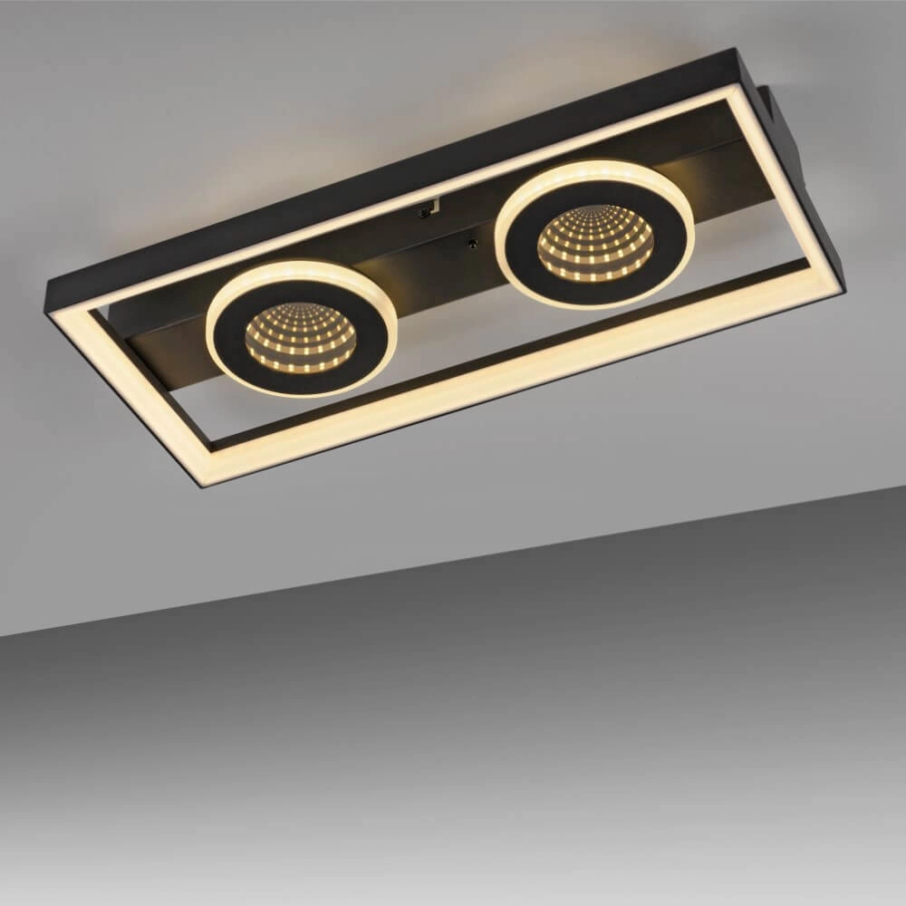 Rectangular ceiling lamp Traforo double Paul Neuhaus 4012248384893
