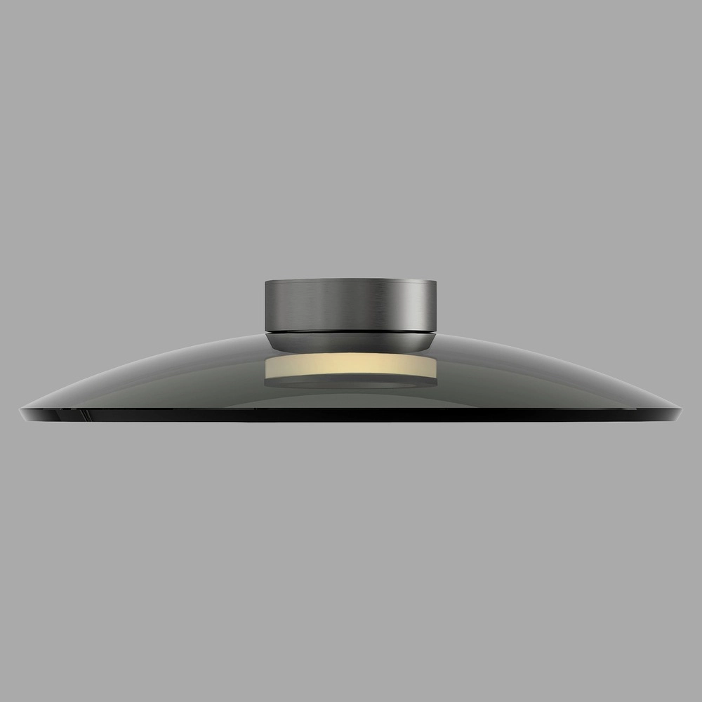 Ceiling lamp Pure Moon Ø 50cm - platinum with smoke glass
