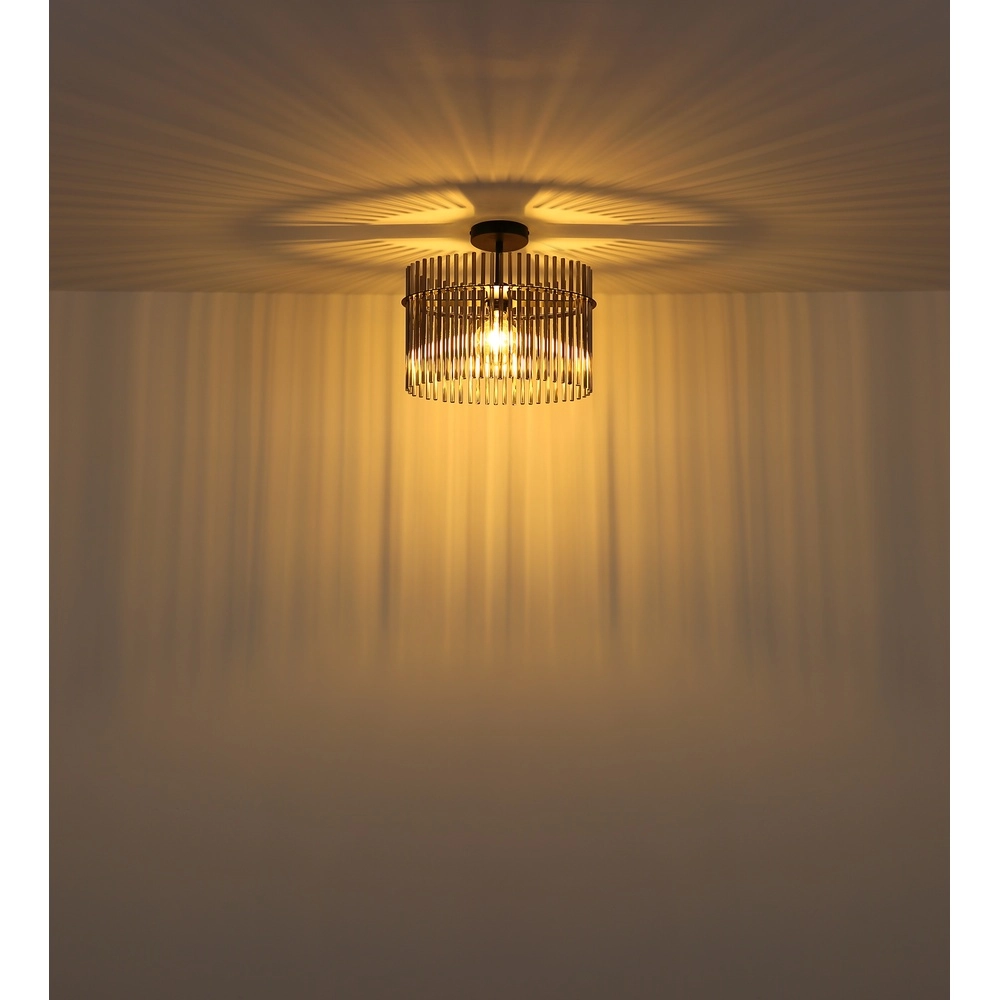 Ceiling lamp Gorley Single black with glass rods Globo 9007371525621