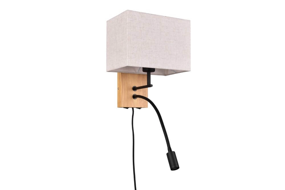 Rural wall lamp Nilam rectangular hood