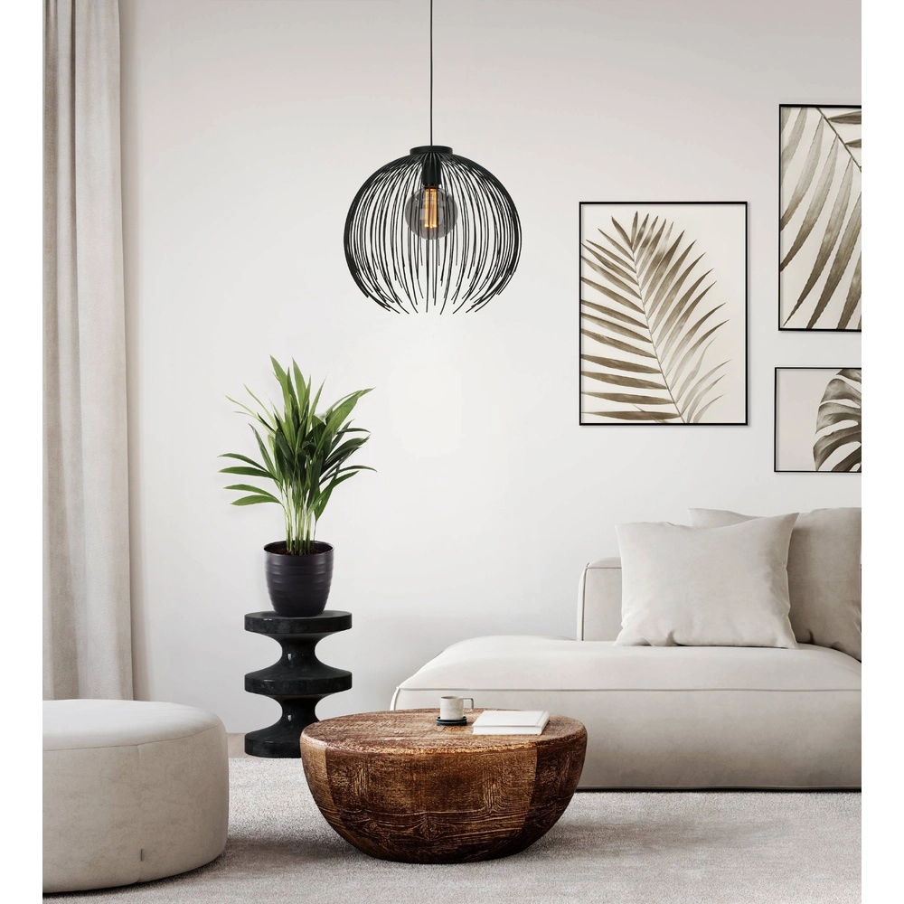 Black Wire Pendant Light Venezuela Ø 40cm Eglo 9008606282258