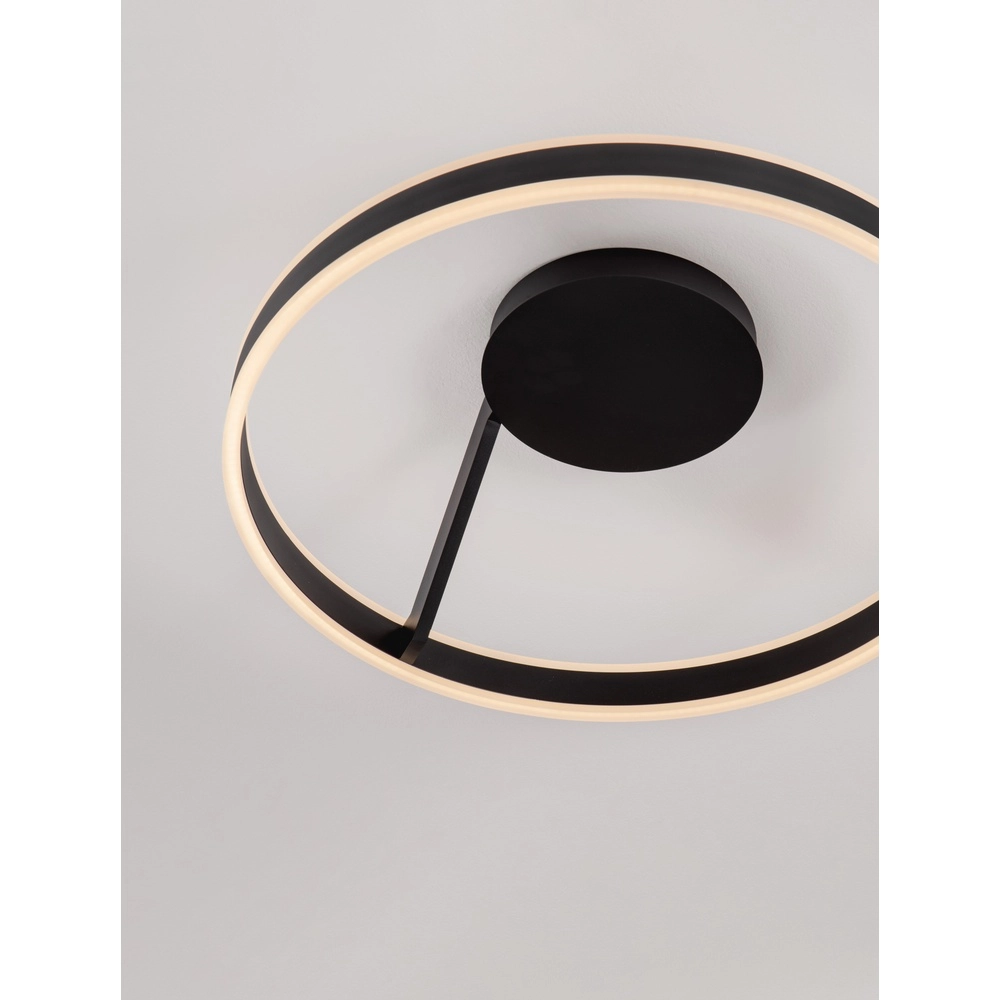 Ceiling lamp Bianco black Ø 60cm Lyora 5212017473837