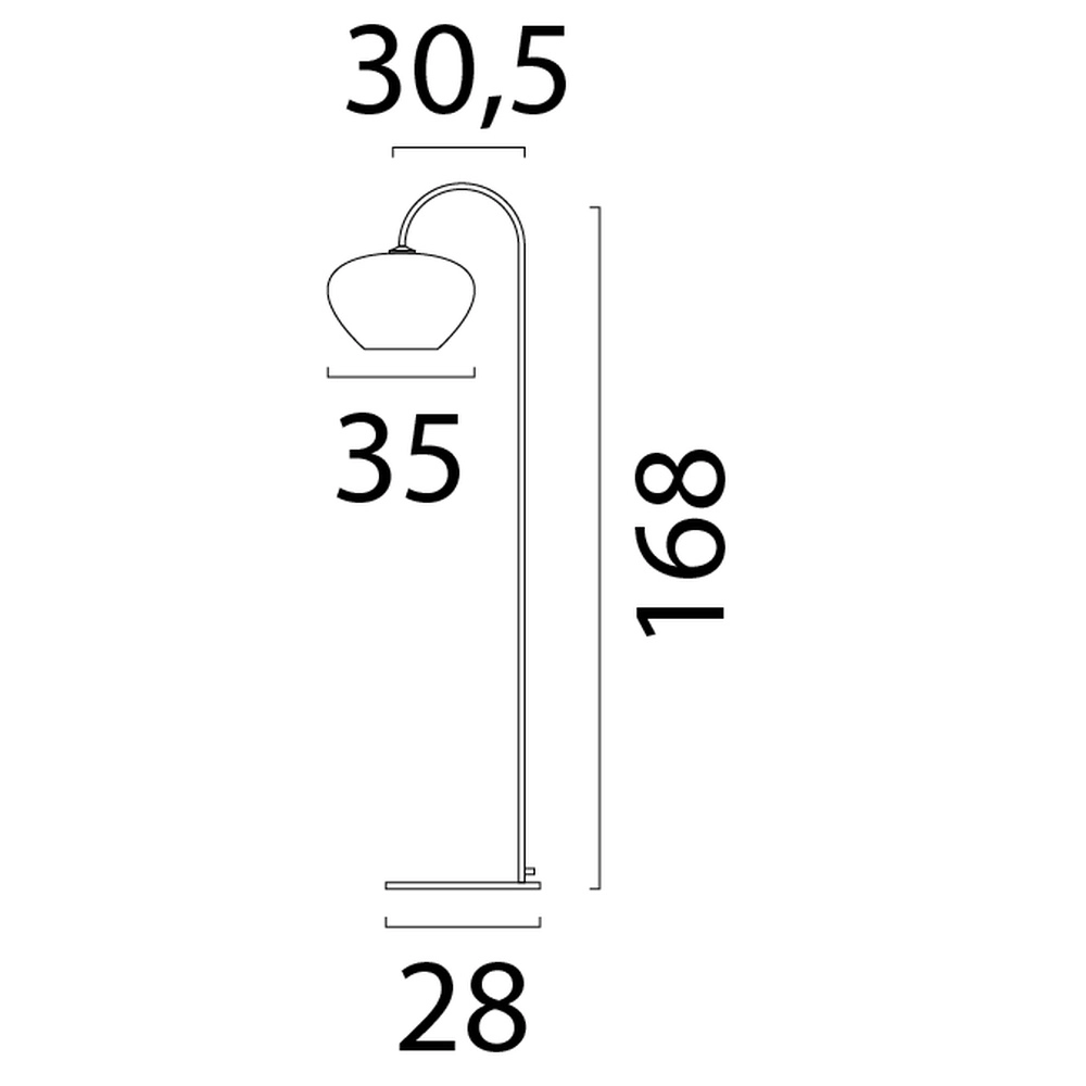 Arc lamp Think Paper Cartone with cocoa base Masterlight 8718121390802