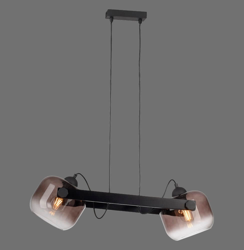 Pendant lamp Cup 2.0 2-light smoke glass Just Light 4043689004705