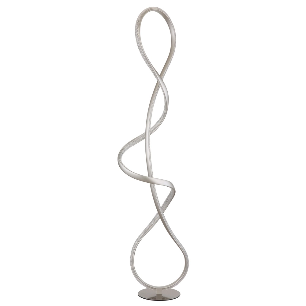 Nickel Floor Lamp Swirl Modern Globo 9007371509331