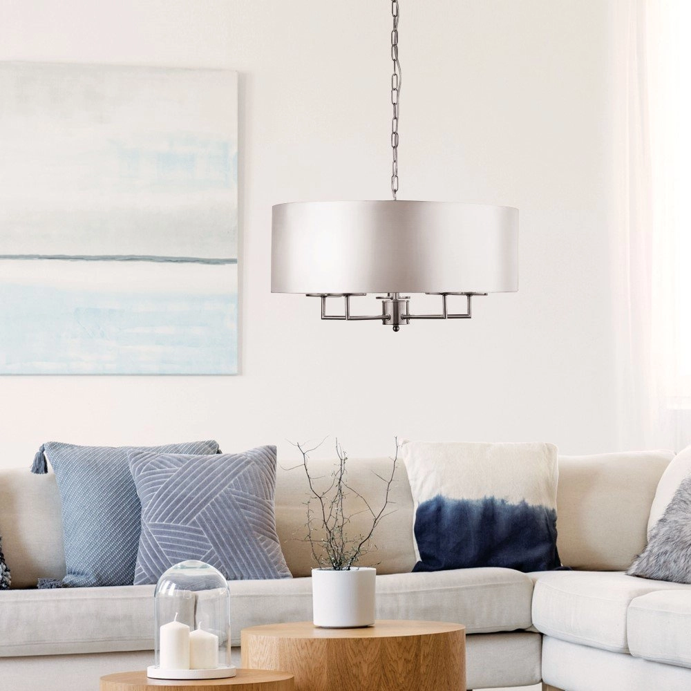 Pendant lamp with shade Knightsbridge Ø 55cm Searchlight 5053423158662