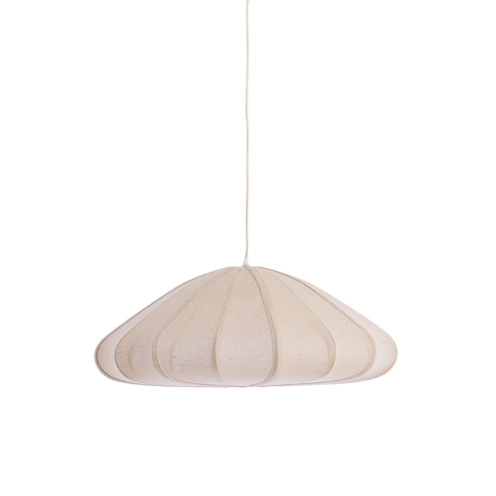 Fabric pendant lamp Cesano Ø 64cm - natural
