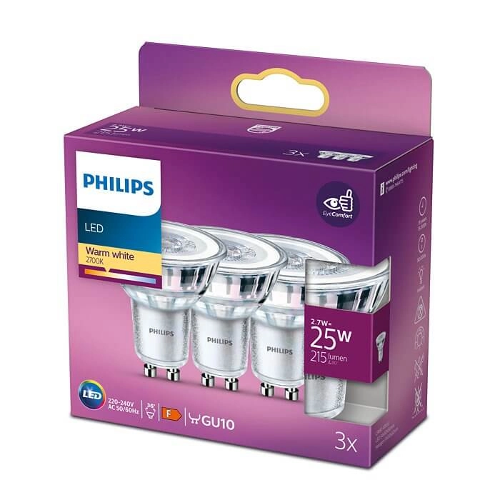 2,7W - GU10 - 2700K - 215 lumen