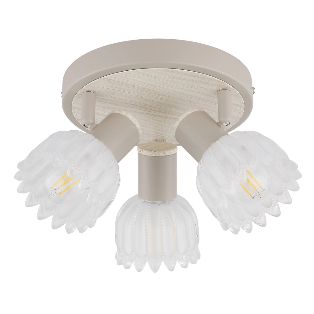 3-light ceiling spotlight Planta sand brown Globo 9007371572939
