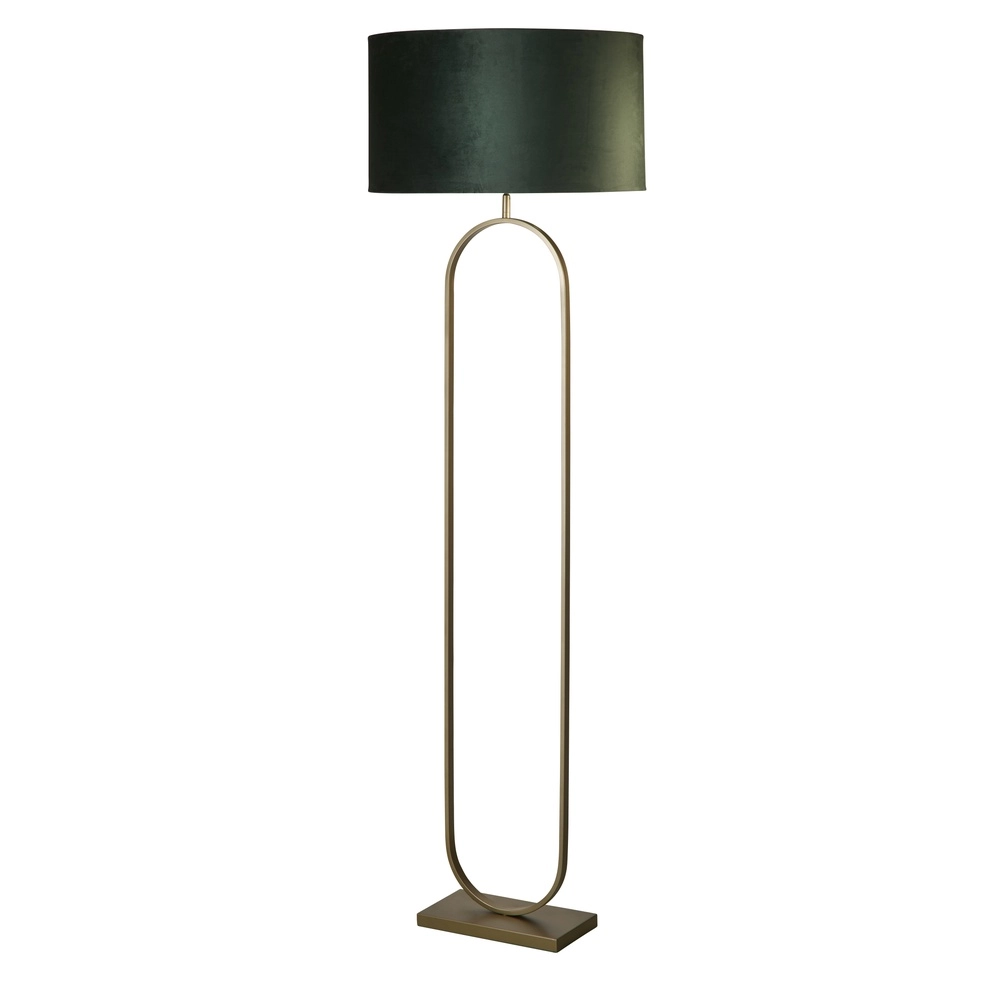 Floor lamp Modish bronze with green cap
