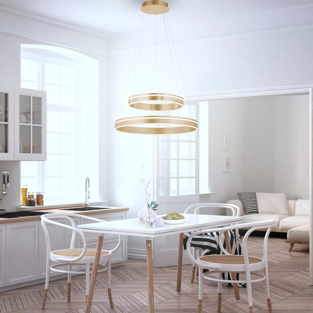 Pendant lamp Q-Vito Ø 59cm brass Paul Neuhaus 4012248357781
