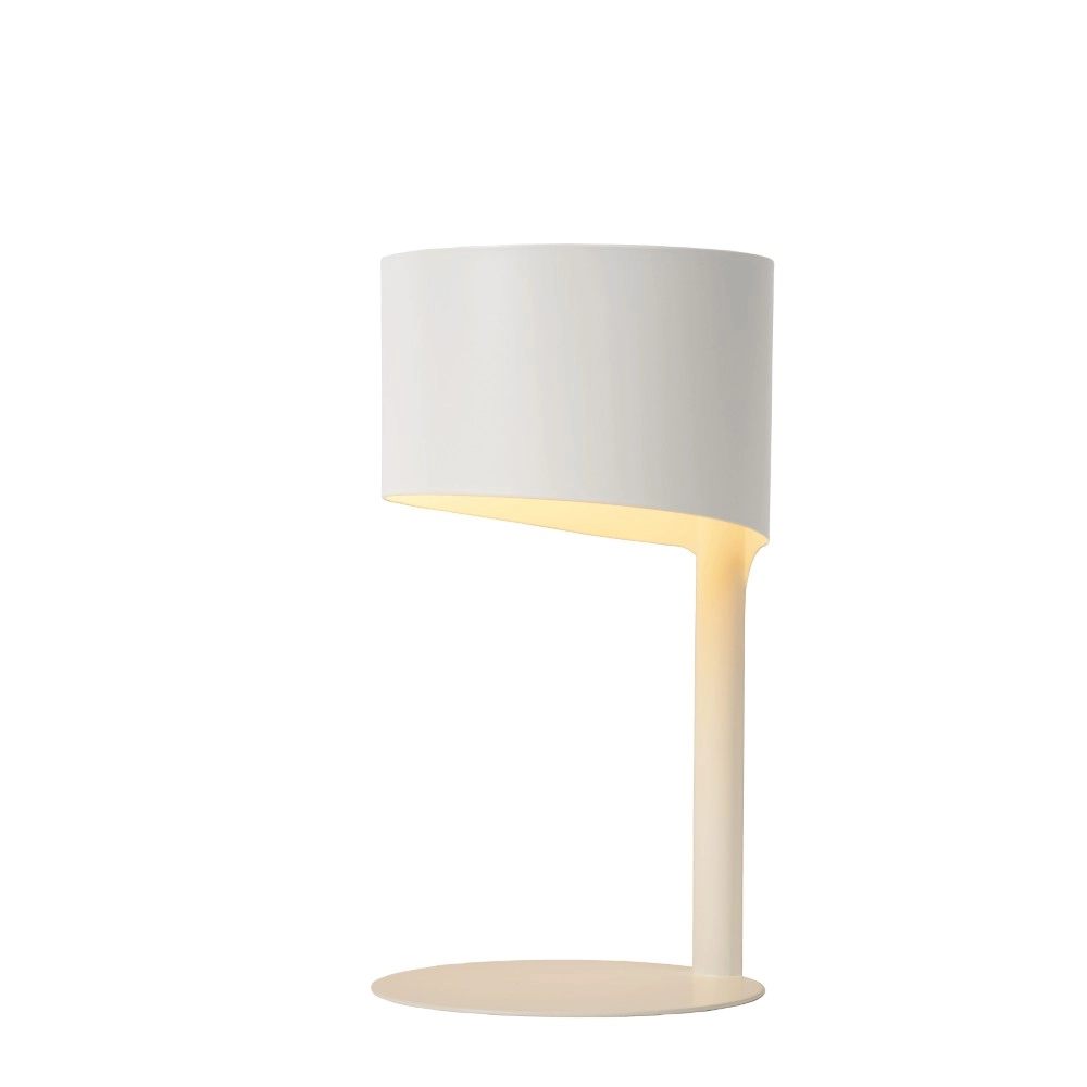 Sleek table lamp Knulle Ø 15cm white