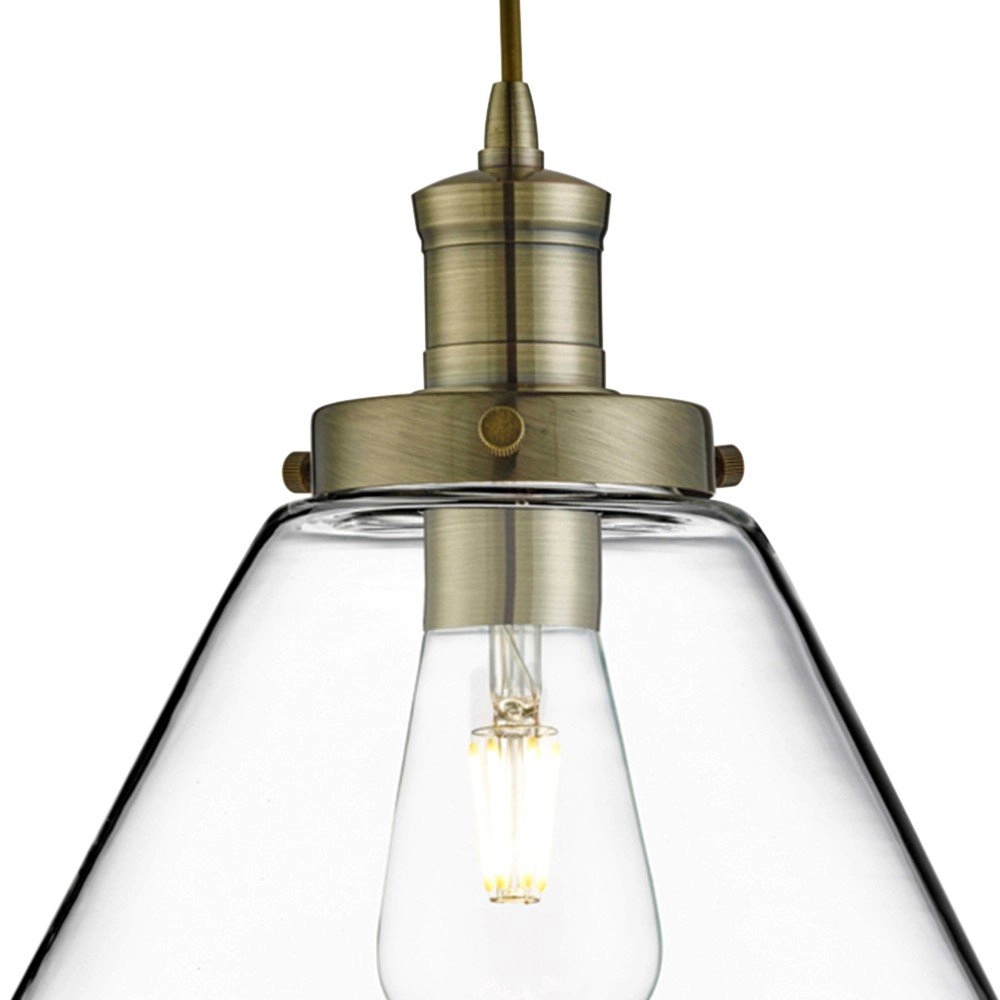 Pendant lamp Pyramid Ø 29cm antique bronze Searchlight 5053423057705