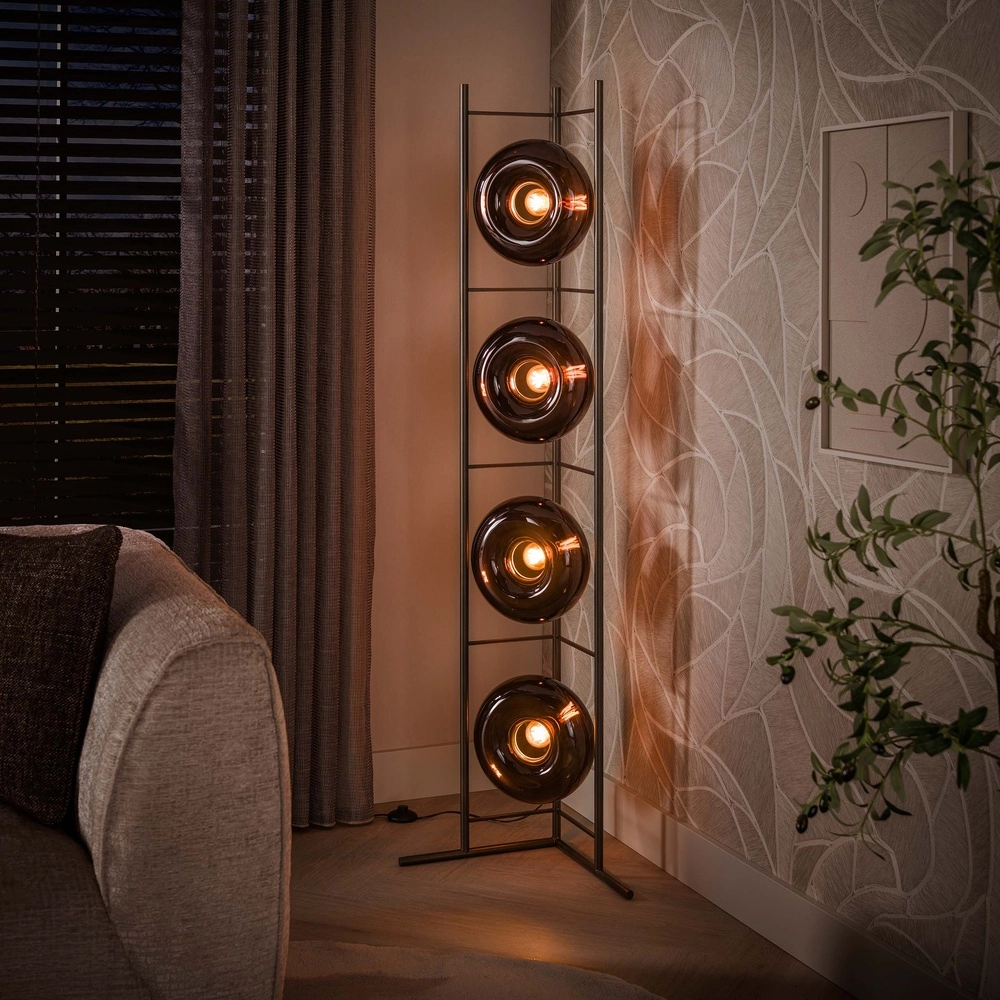 Moderne vloerlamp Soll sienna bruin