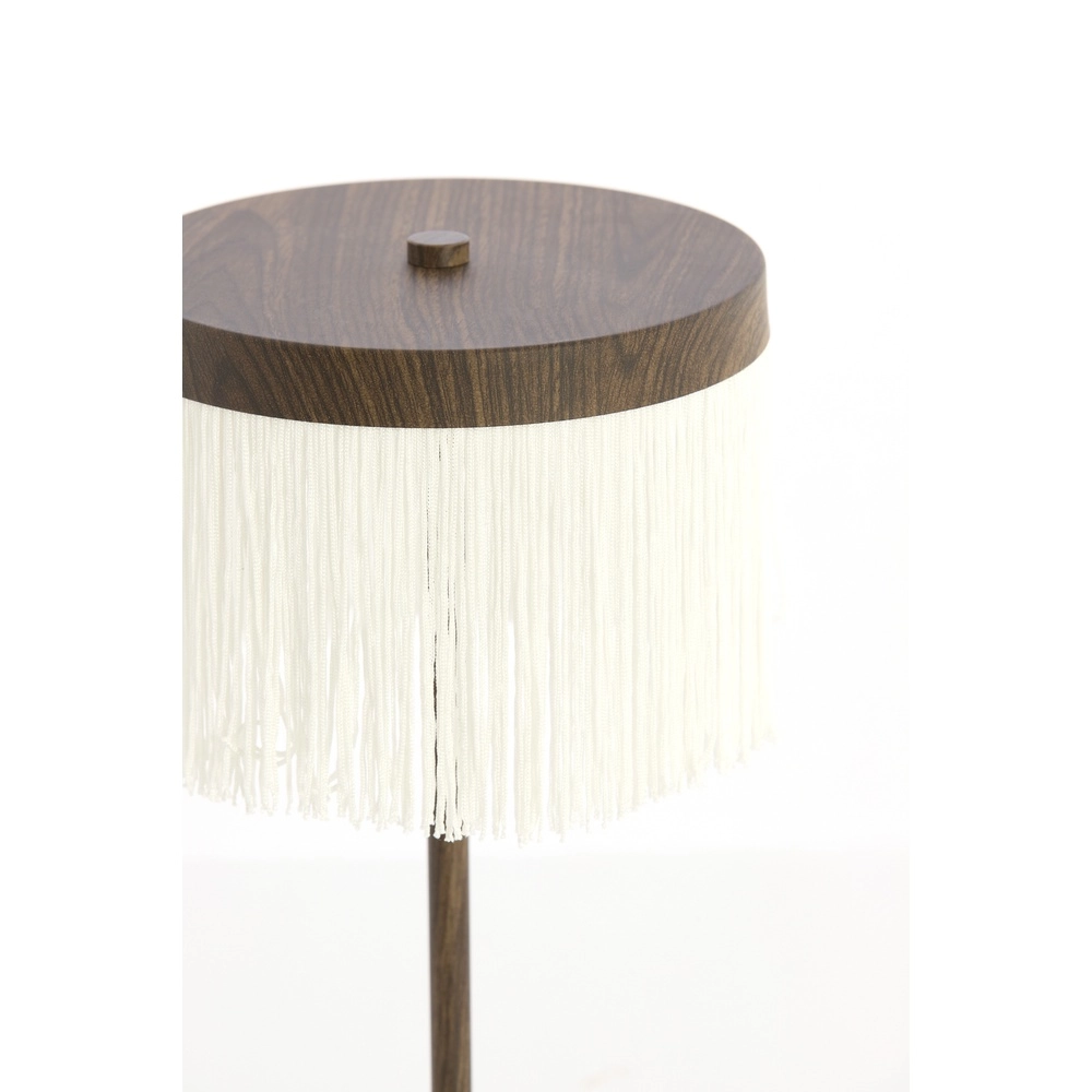 Rechargeable table lamp Diny walnut look with white Light & Living 8717807816377