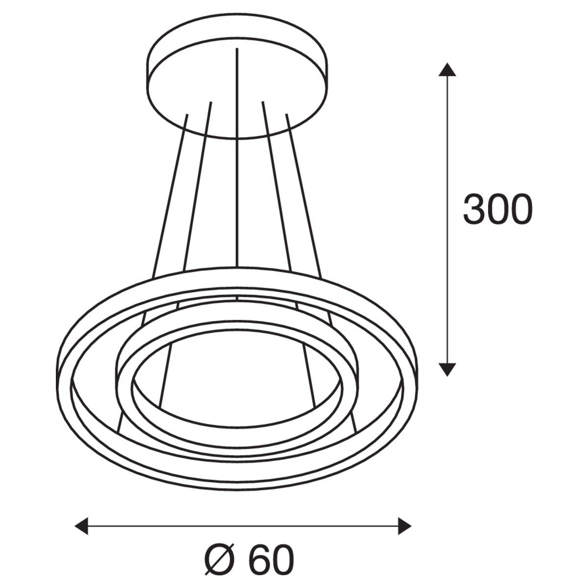 LED hanging lamp One Ø 60cm SLV 4024163249157