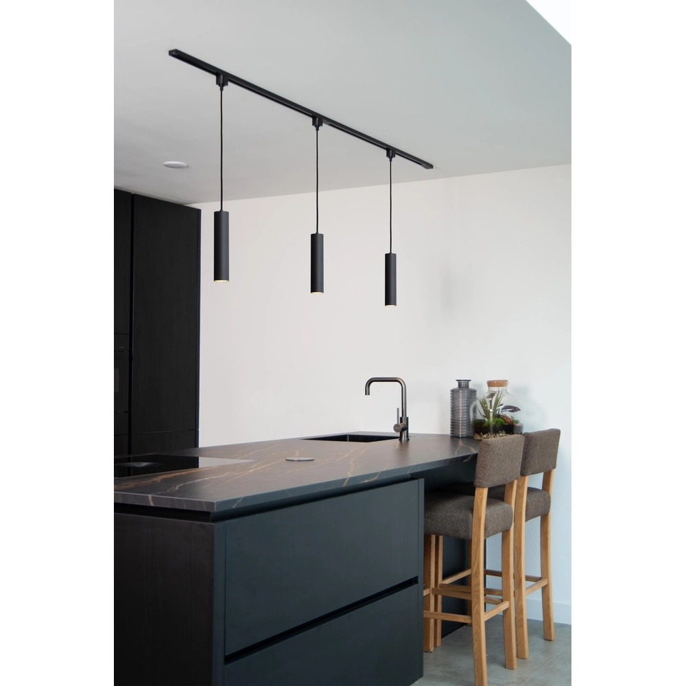 Rail pendant light Track Floris 1-phase black Lucide 5411212093370