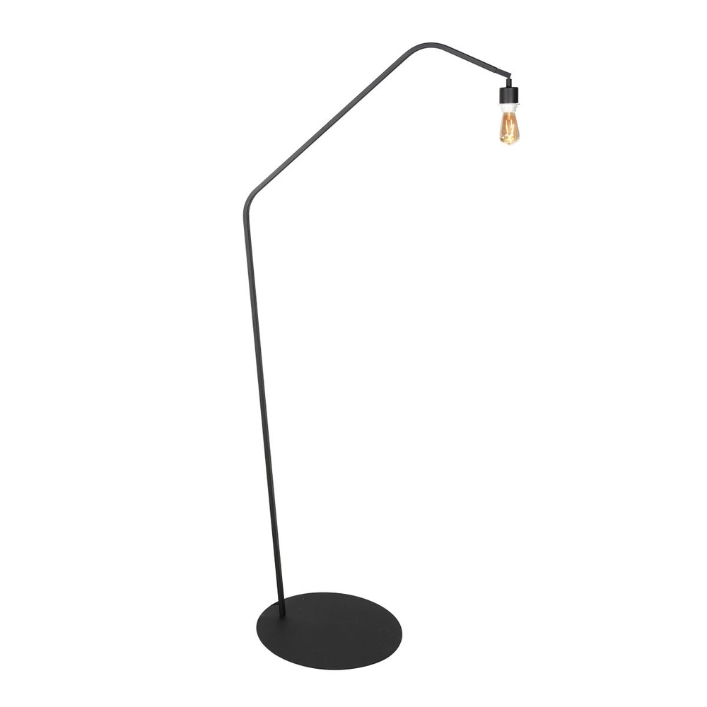 Arc lamp ZigZag with black and rattan hood Steinhauer 8712746183047