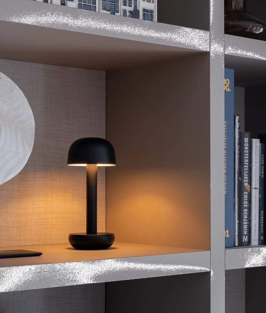 Rechargeable table lamp Two black Humble 7446023311359