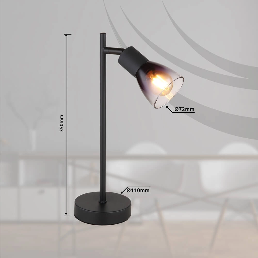 Black table lamp Satella ankle Globo 9007371452934