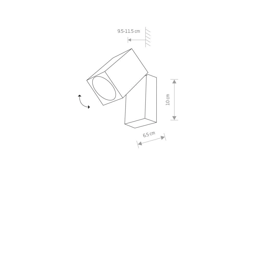Directional surface-mounted lamp Primm anthracite Lyora 5903139955195