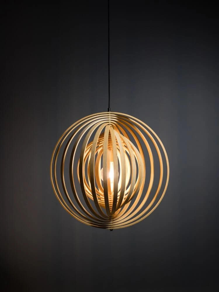 Wooden pendant lamp Woody Ø 43.5cm ETH 8720195305323