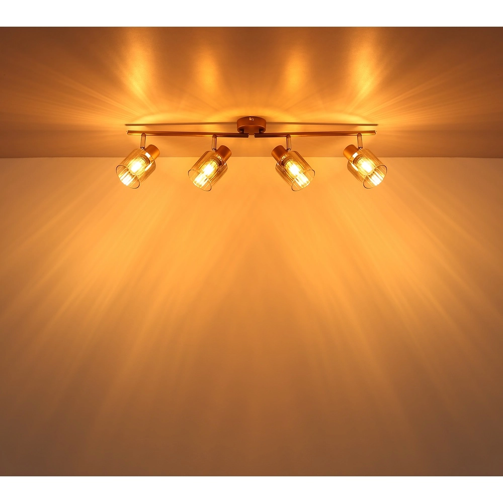 Ceiling lamp Walton 4-light coffee brown Globo 9007371580187