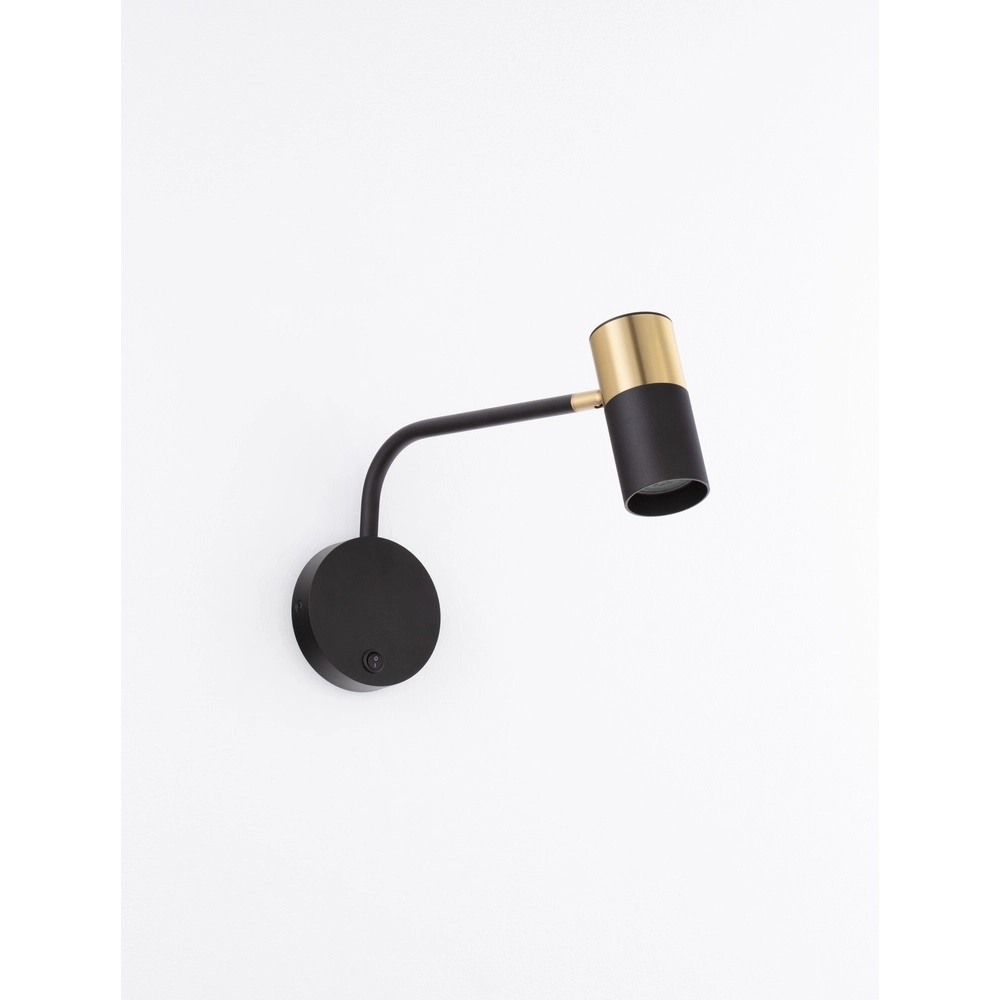 Wall light Pongo black with gold Lyora 5212017441744
