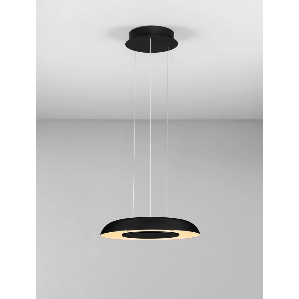 Modern pendant lamp Epos Ø 40cm black with white