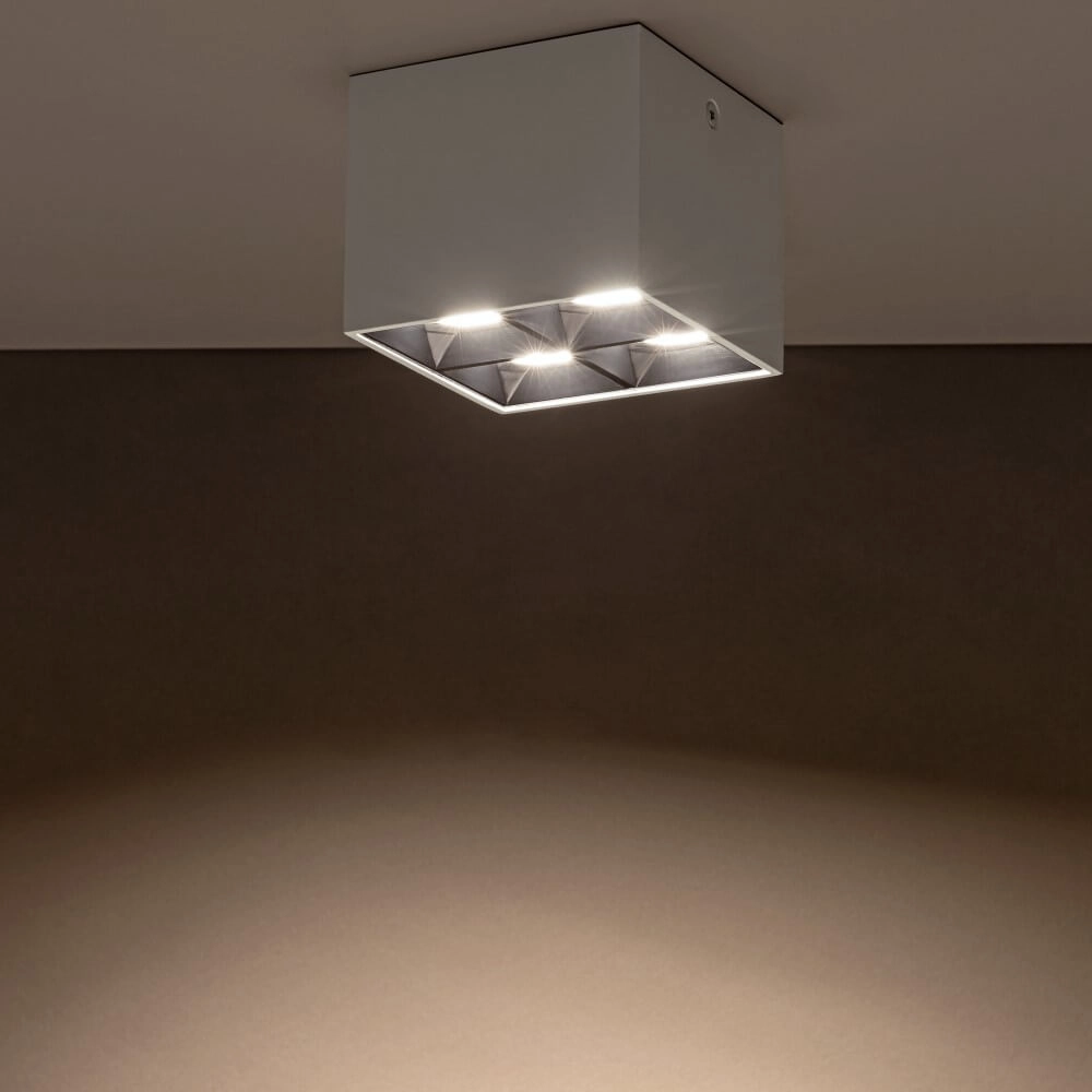 White surface-mounted spotlight Midi Led 2x2 LEDs - 3000K Lyora 5903139100472