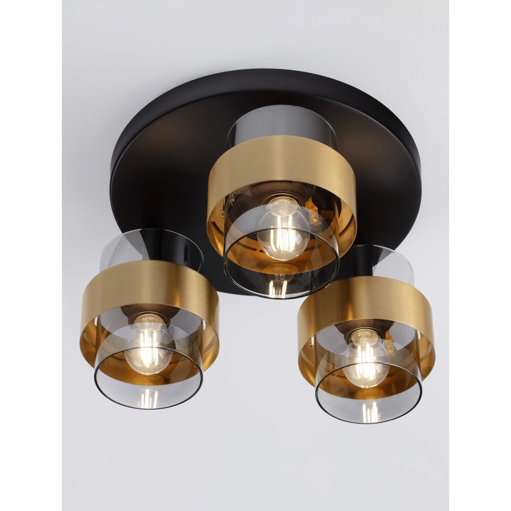 Ceiling lamp Sianna Ø 37cm black with gold Lyora 5212017445452